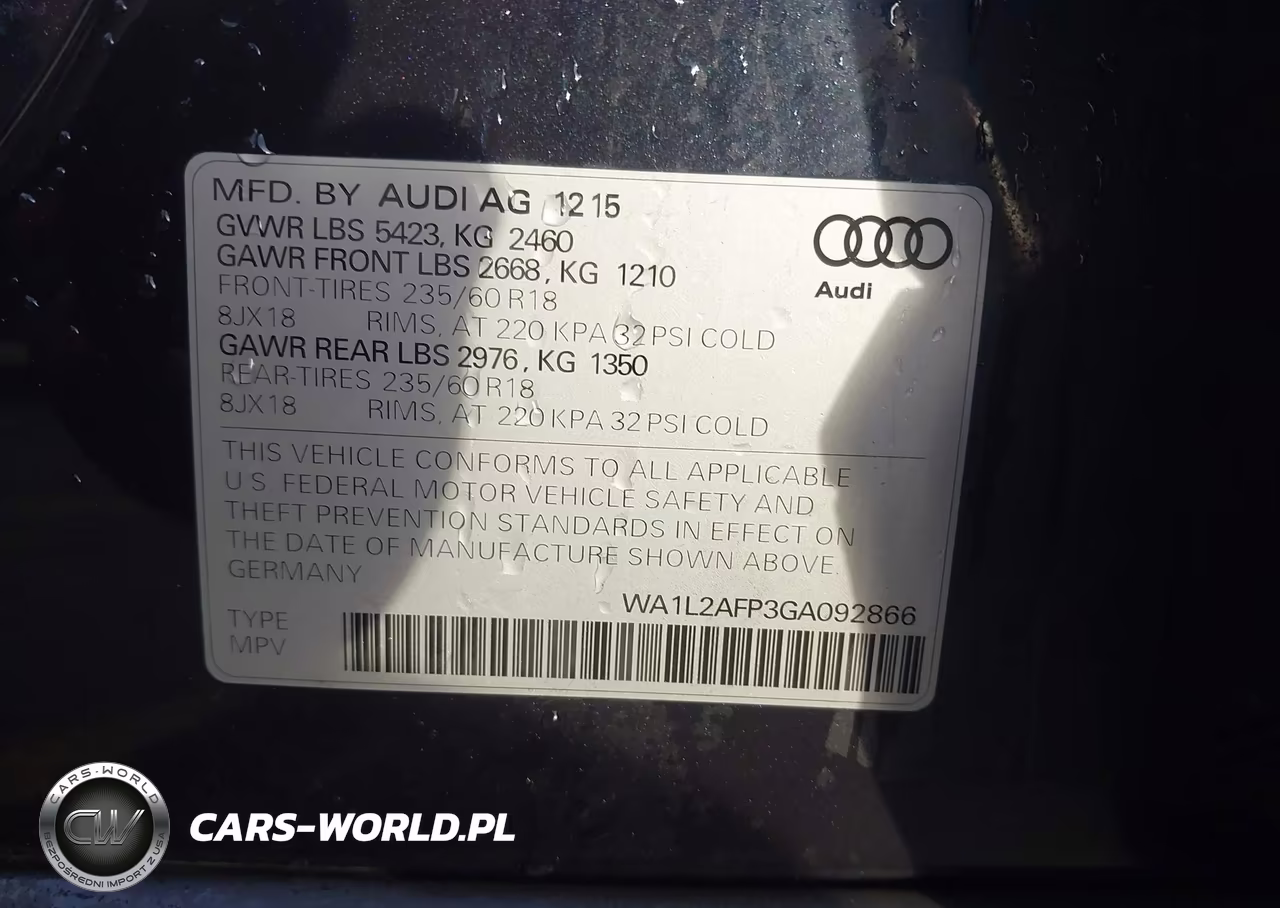 2016 Audi Q5 2.0T Premium VIN:WA1L2AFP3GA092866 - 9
