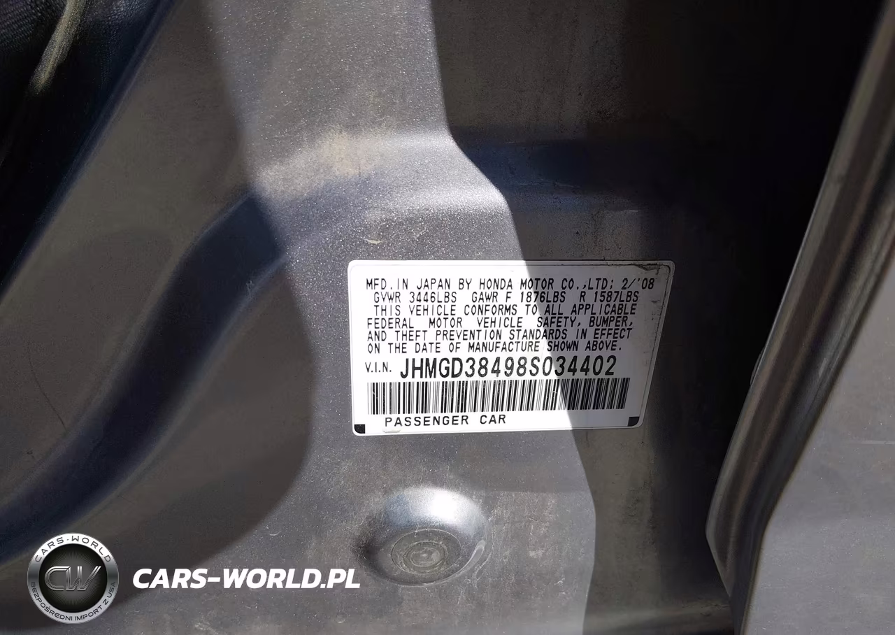 2008 Honda Fit VIN:JHMGD38498S034402 - 9