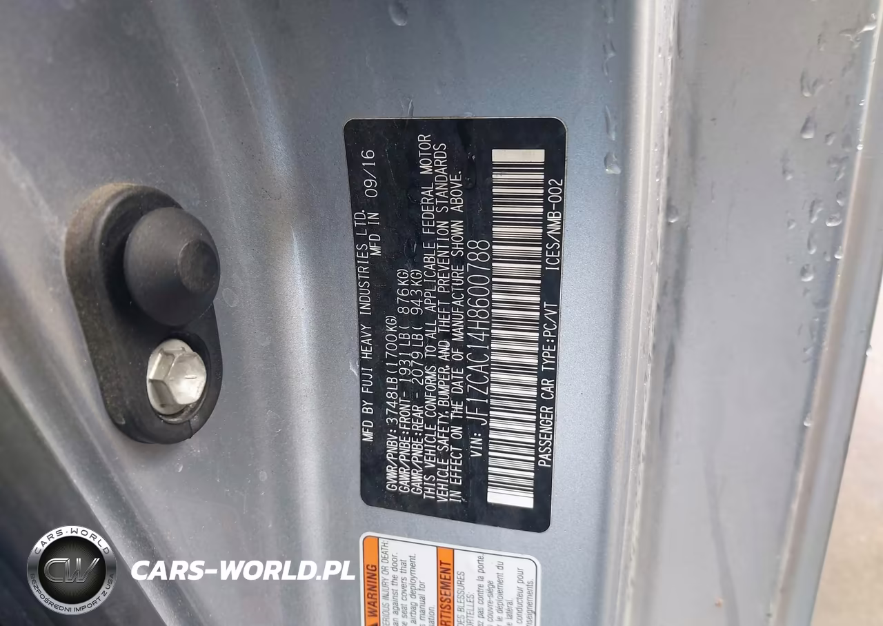 2017 Subaru Brz Limited VIN:JF1ZCAC14H8600788 - 9