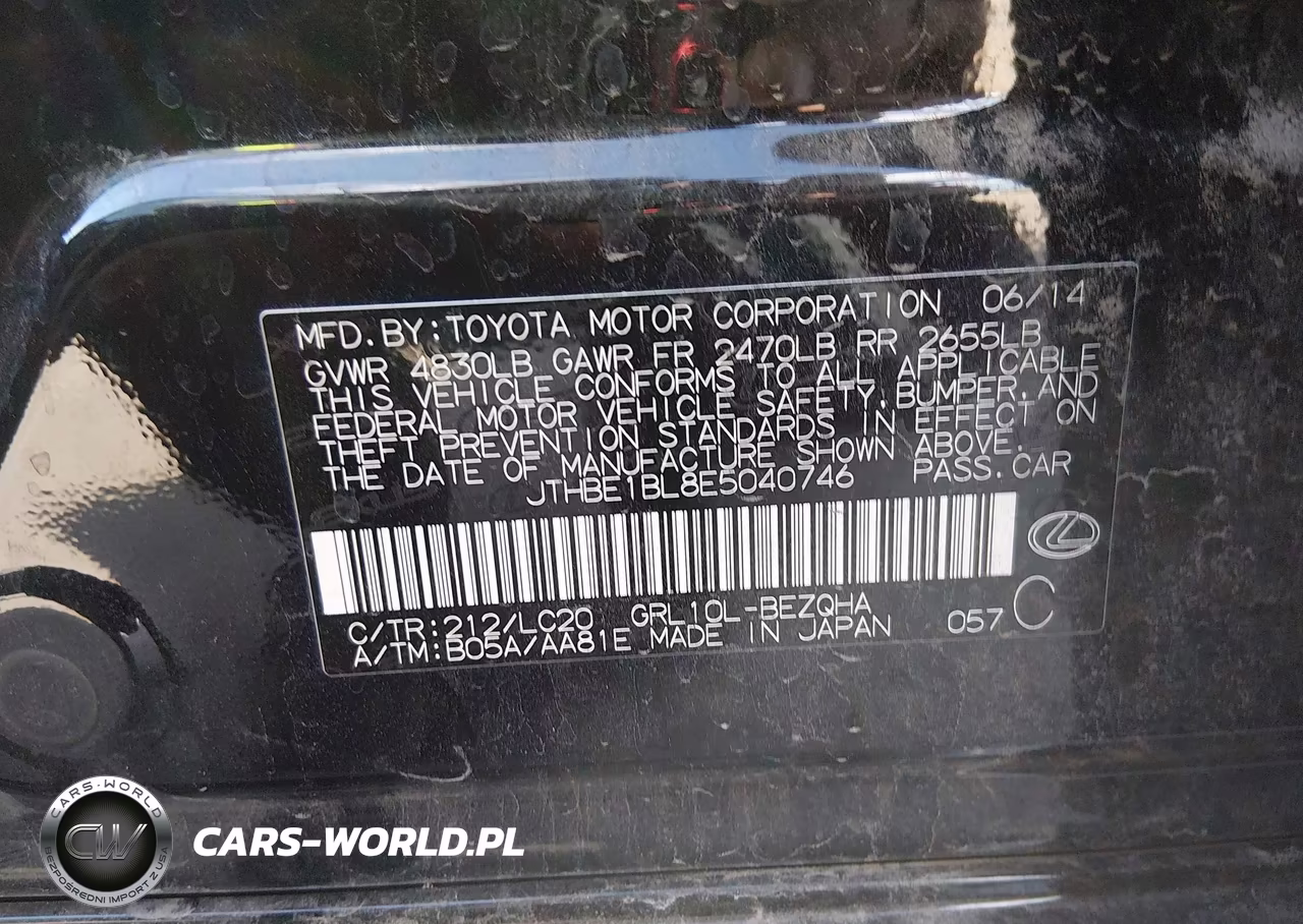 2014 Lexus Gs 350 VIN:JTHBE1BL8E5040746 - 9