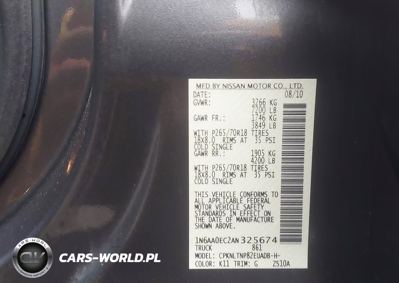 2010 Nissan Titan Se VIN:1N6AA0EC2AN325674 - 9
