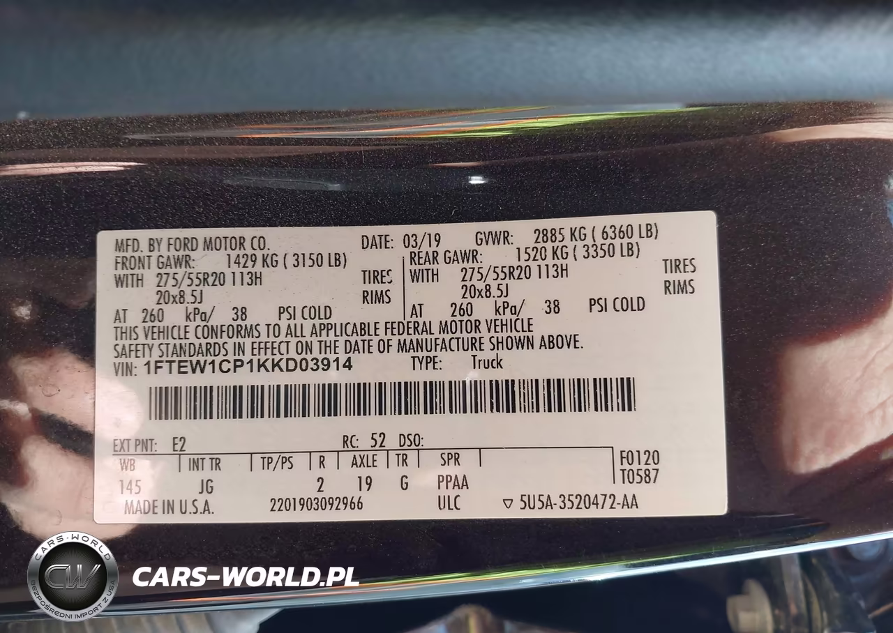 2019 Ford F-150 Xl VIN:1FTEW1CP1KKD03914 - 9