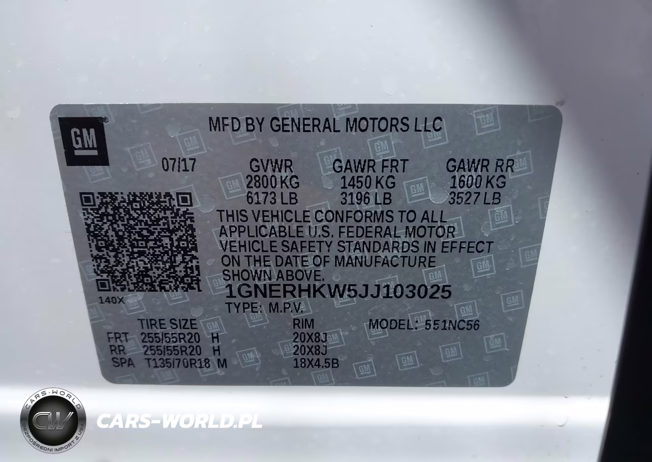 2018 Chevrolet Traverse 3Lt VIN:1GNERHKW5JJ103025 - 9