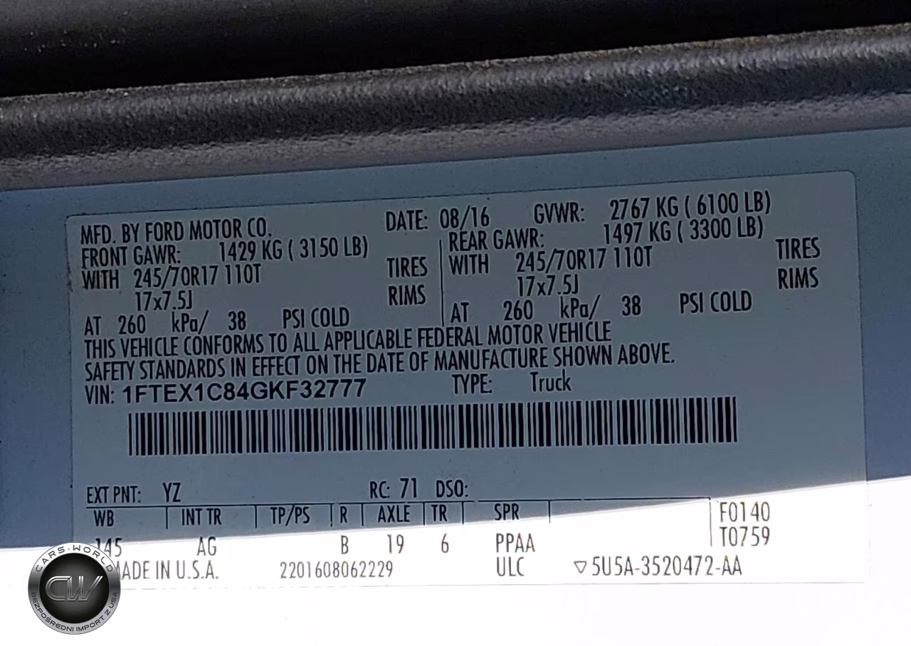 2016 Ford F-150 Xl VIN:1FTEX1C84GKF32777 - 9