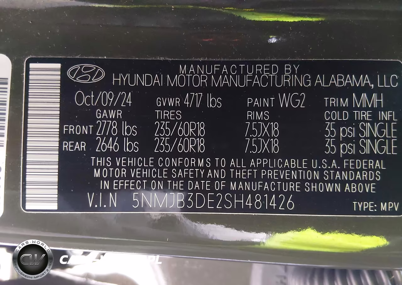 2025 Hyundai Tucson Sel VIN:5NMJB3DE2SH481426 - 9