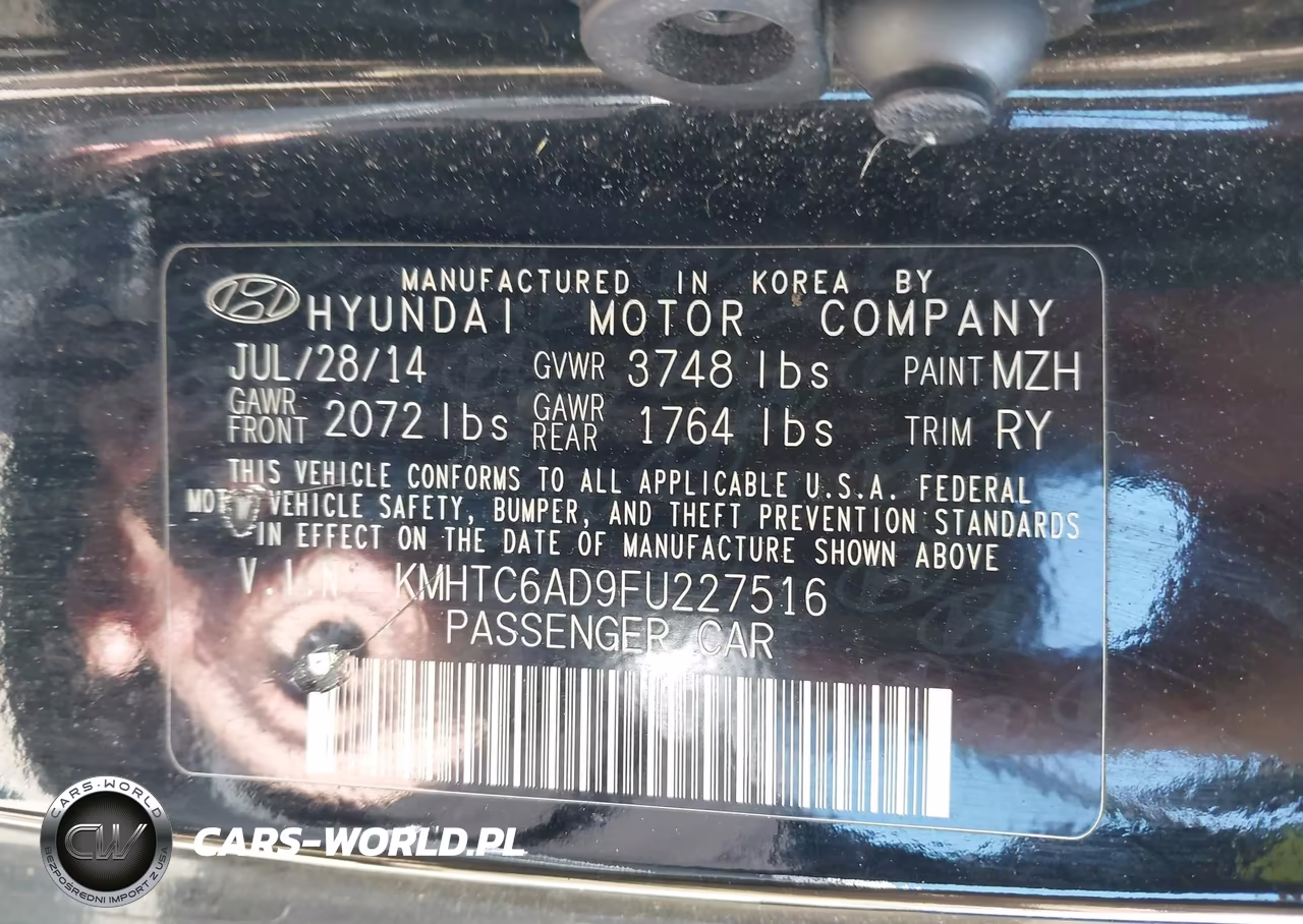 2015 Hyundai Veloster VIN:KMHTC6AD9FU227516 - 9
