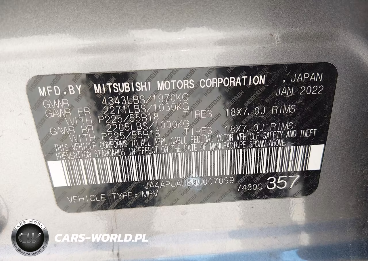 2022 Mitsubishi Outlander Sport 2.0 Be 2Wd-2.0 Es 2Wd-2.0 Le 2Wd-2.0 S 2Wd VIN:JA4APUAU8NU007099 - 9