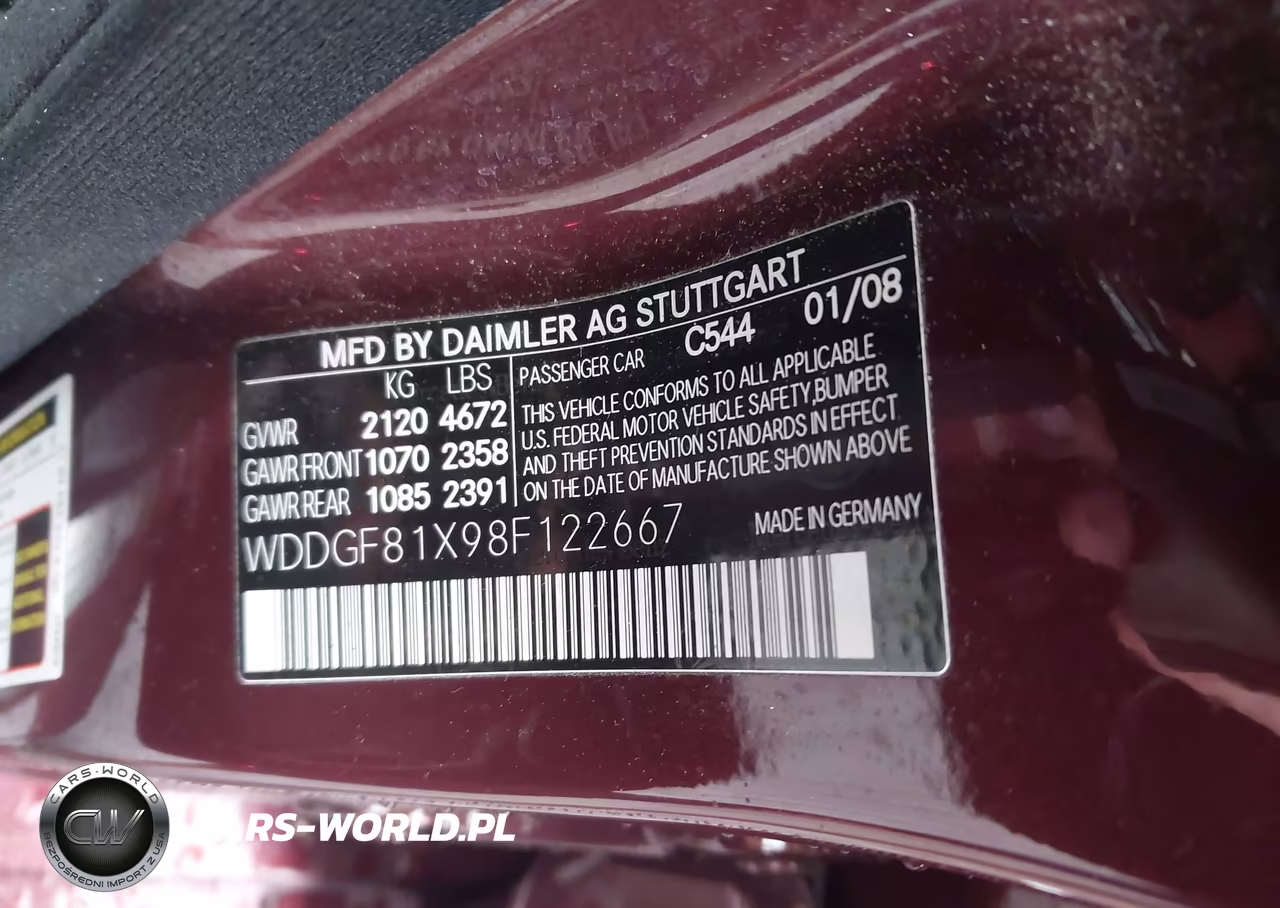 2008 Mercedes-Benz C 300 Luxury 4Matic-Sport 4Matic VIN:WDDGF81X98F122667 - 9
