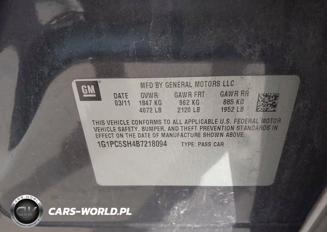 2011 Chevrolet Cruze Ls VIN:1G1PC5SH4B7218094 - 9