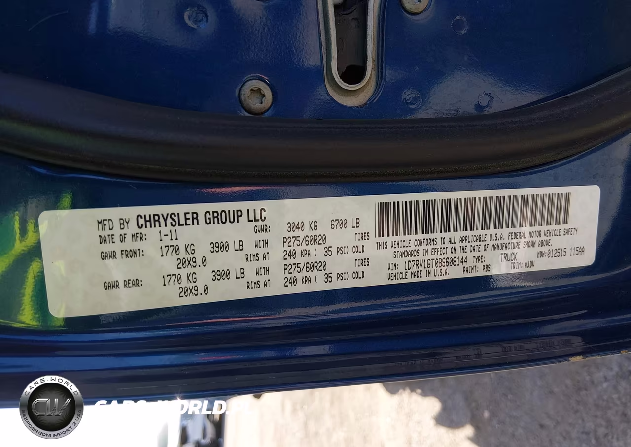 2011 Ram Ram 1500 Sport VIN:1D7RV1GT0BS608144 - 9