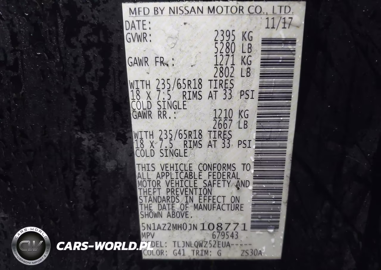 2018 Nissan Murano Sv VIN:5N1AZ2MH0JN108771 - 9