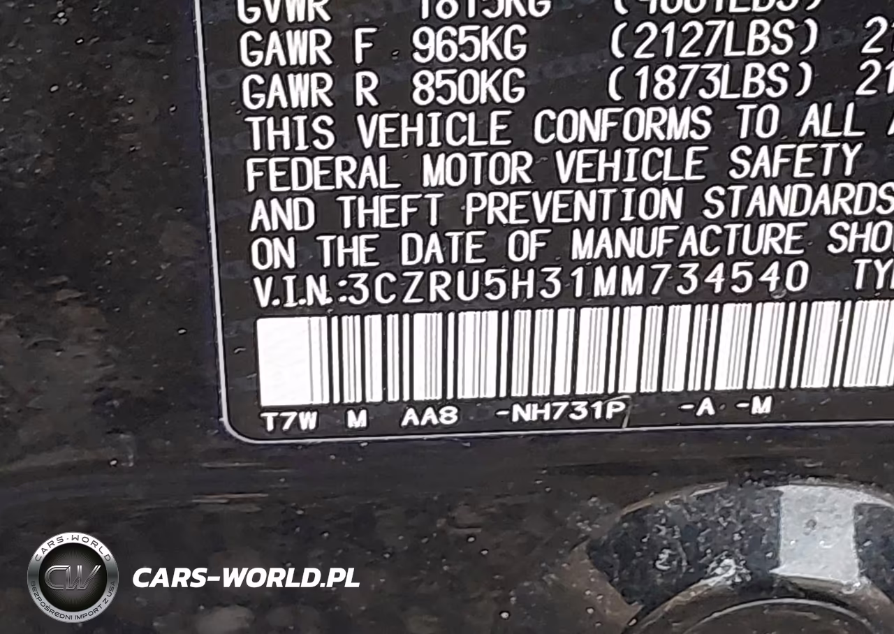 2021 Honda Hr-V 2Wd Lx VIN:3CZRU5H31MM734540 - 9