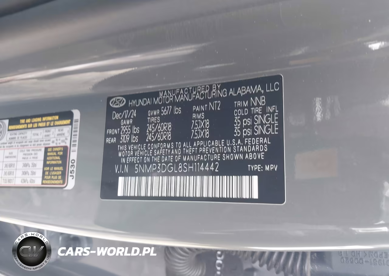 2025 Hyundai Santa Fe Xrt VIN:5NMP3DGL8SH114442 - 9