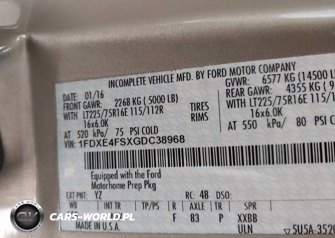 2016 Ford E-450 Cutaway VIN:1FDXE4FSXGDC38968 - 8