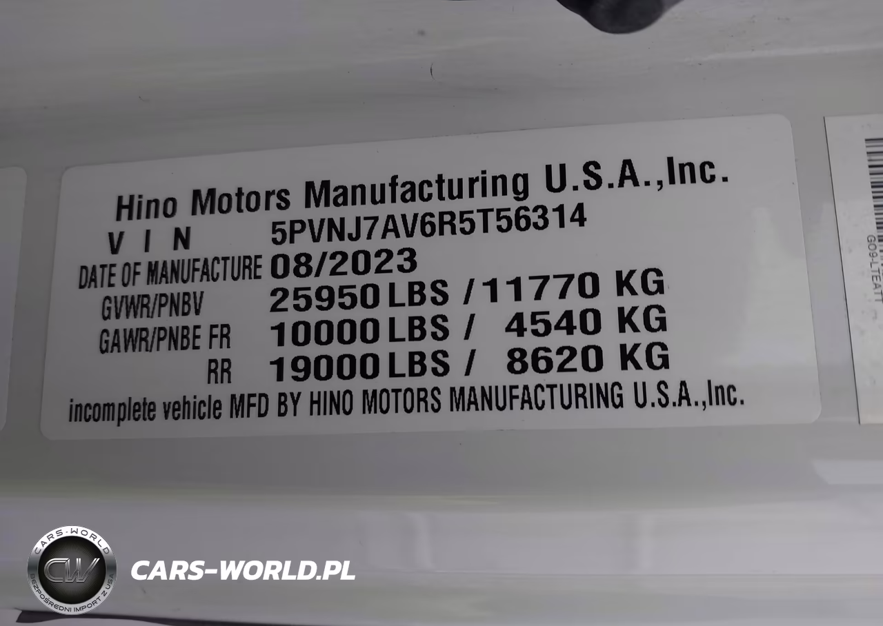 2024 Hino Hino L6 VIN:5PVNJ7AV6R5T56314 - 8