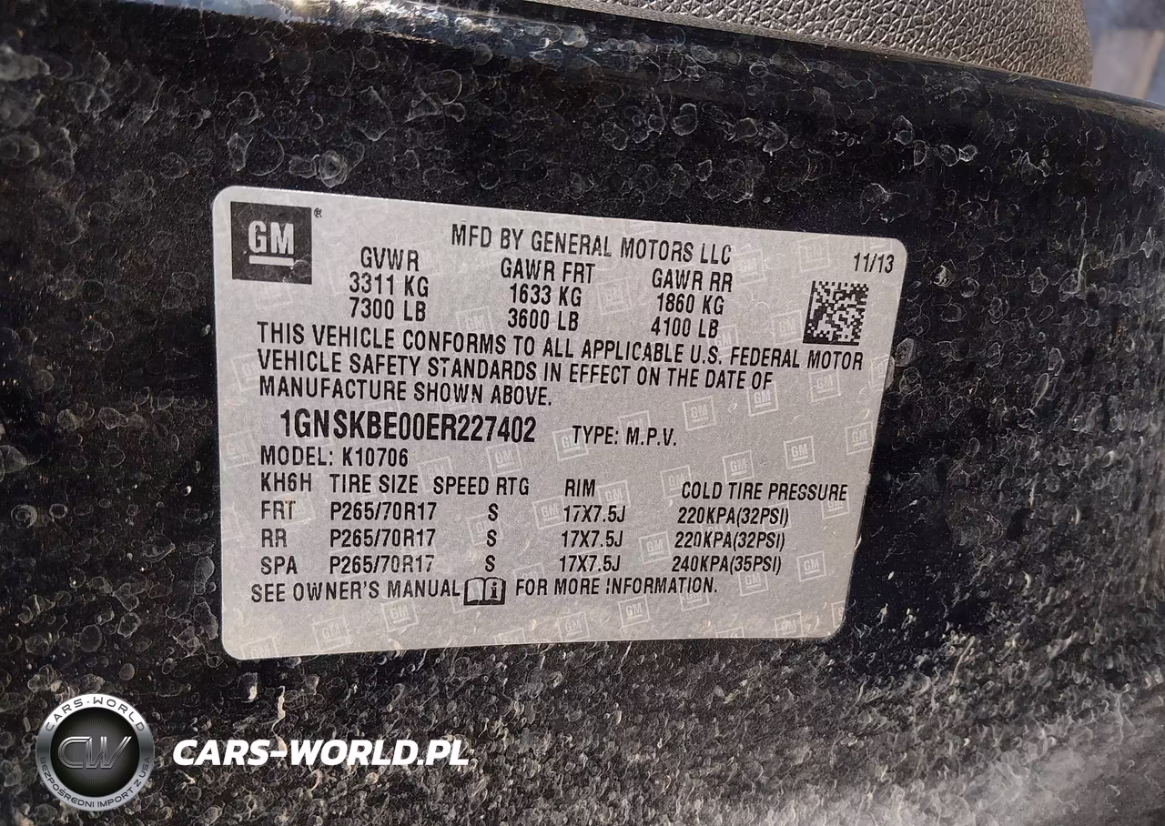 2014 Chevrolet Tahoe Lt VIN:1GNSKBE00ER227402 - 9
