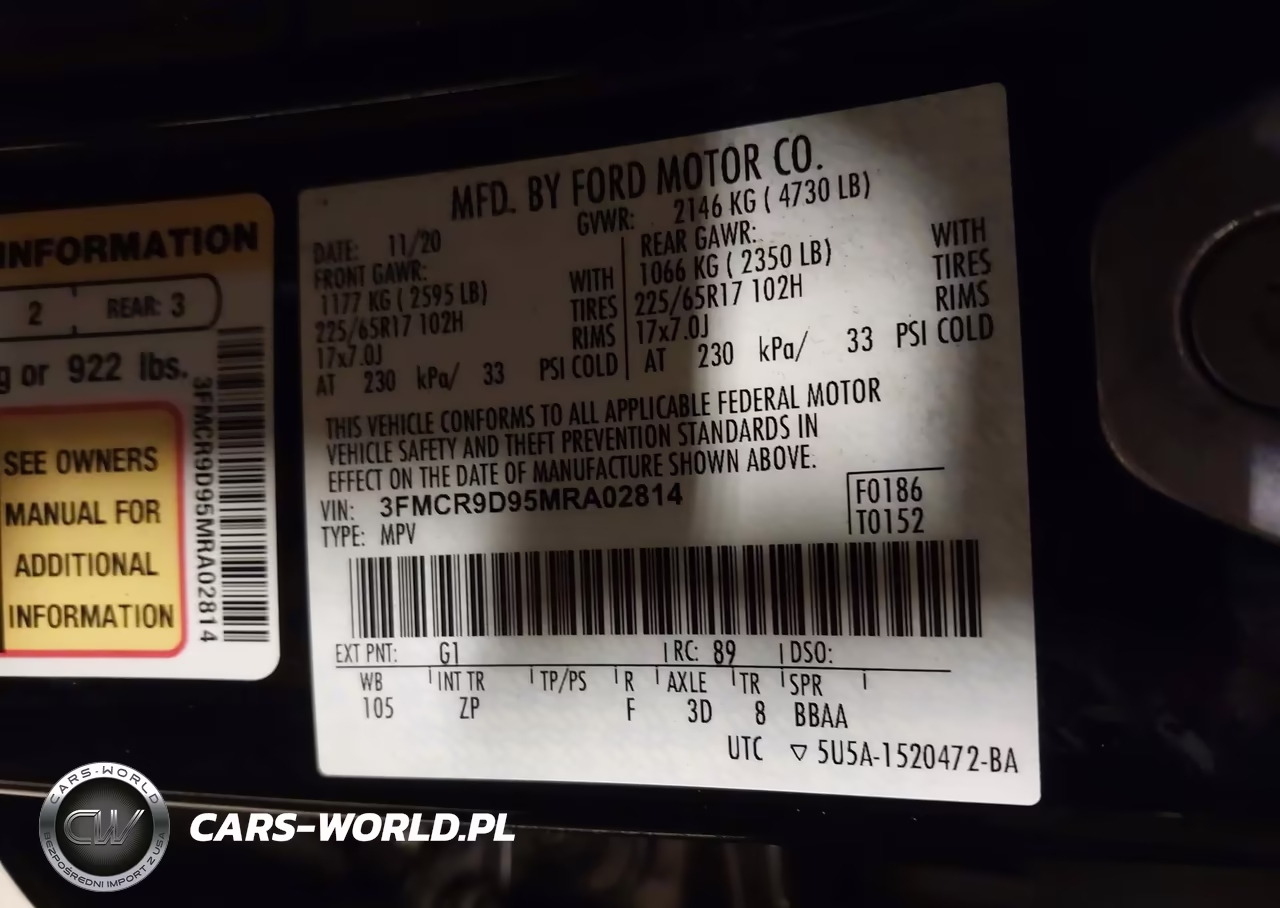 2021 Ford Bronco Sport Badlands VIN:3FMCR9D95MRA02814 - 9