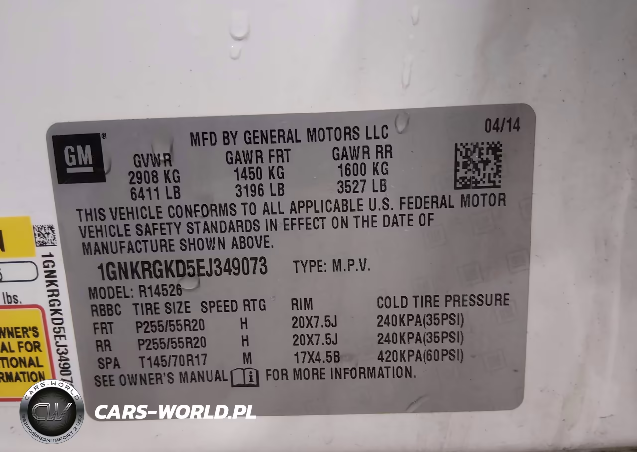 2014 Chevrolet Traverse 1Lt VIN:1GNKRGKD5EJ349073 - 9
