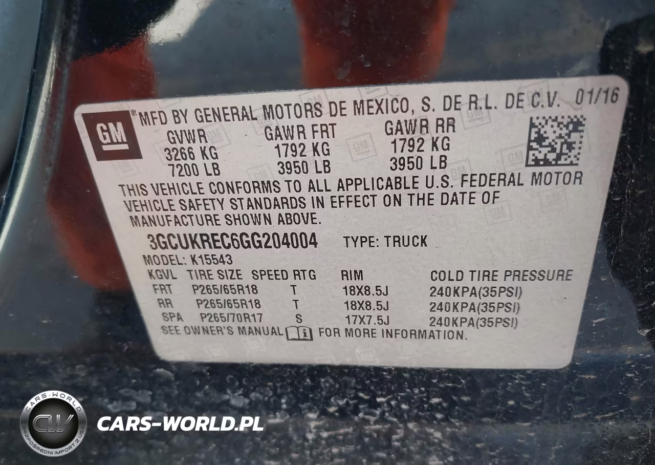 2016 Chevrolet Silverado 1500 2Lt VIN:3GCUKREC6GG204004 - 9