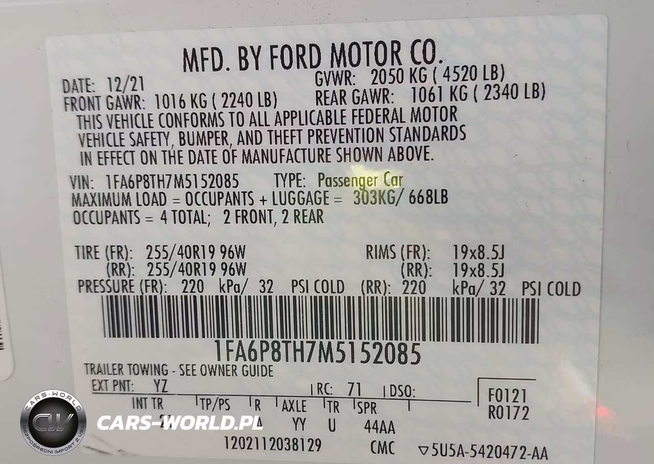 2021 Ford Mustang Ecoboost Fastback VIN:1FA6P8TH7M5152085 - 9