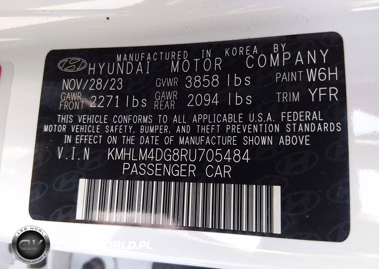 2024 Hyundai Elantra Sel VIN:KMHLM4DG8RU705484 - 9