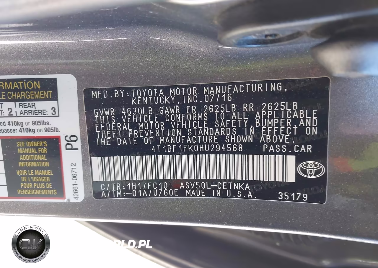2017 Toyota Camry Le VIN:4T1BF1FK0HU294568 - 9
