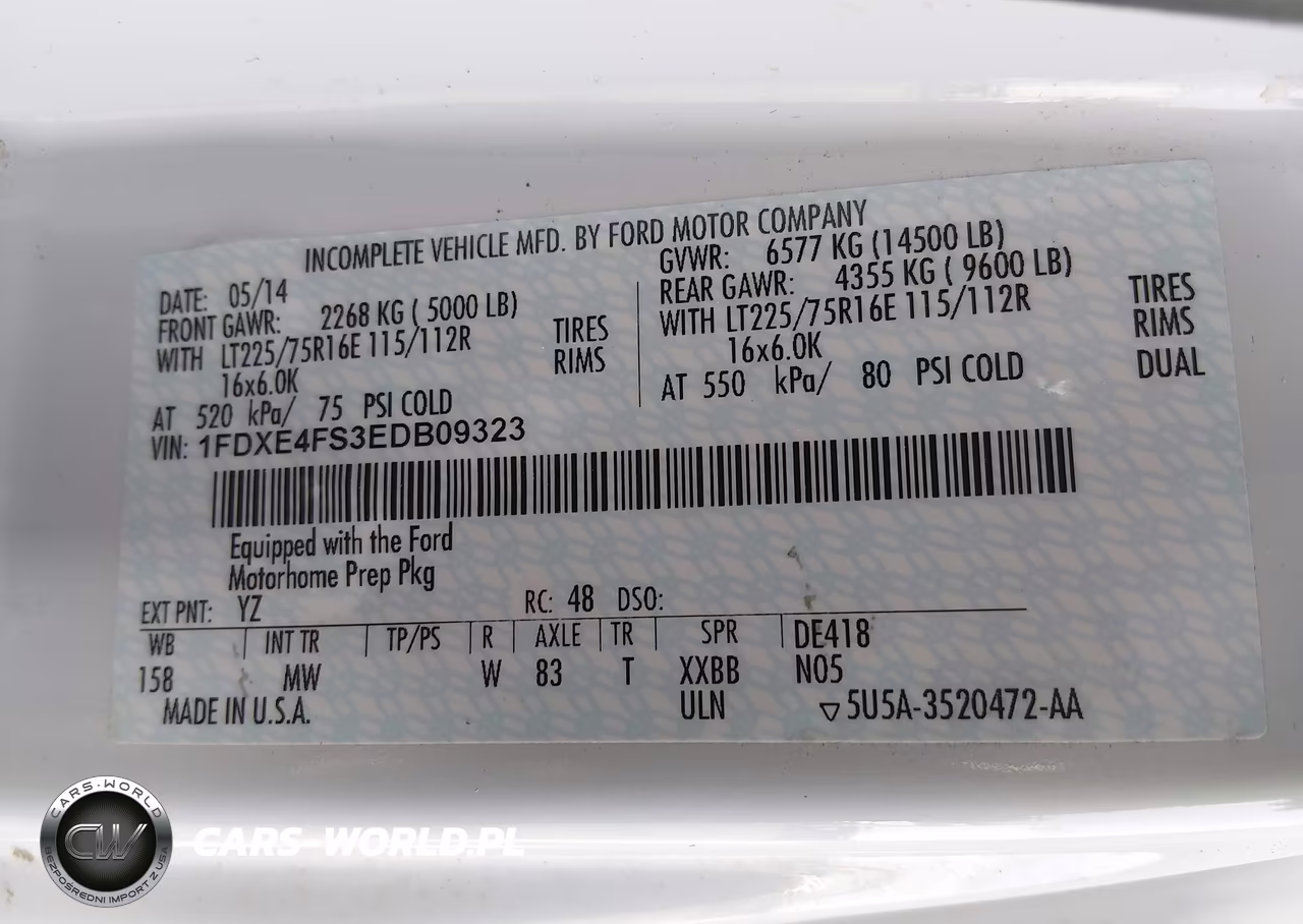 2014 Ford E-450 Cutaway VIN:1FDXE4FS3EDB09323 - 9