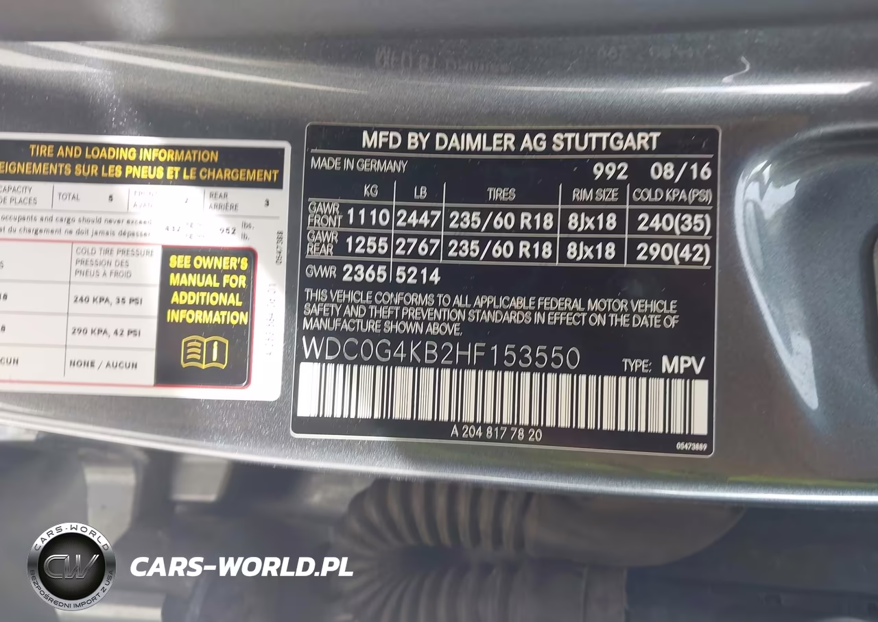 2017 Mercedes-Benz Glc 300 4Matic VIN:WDC0G4KB2HF153550 - 9