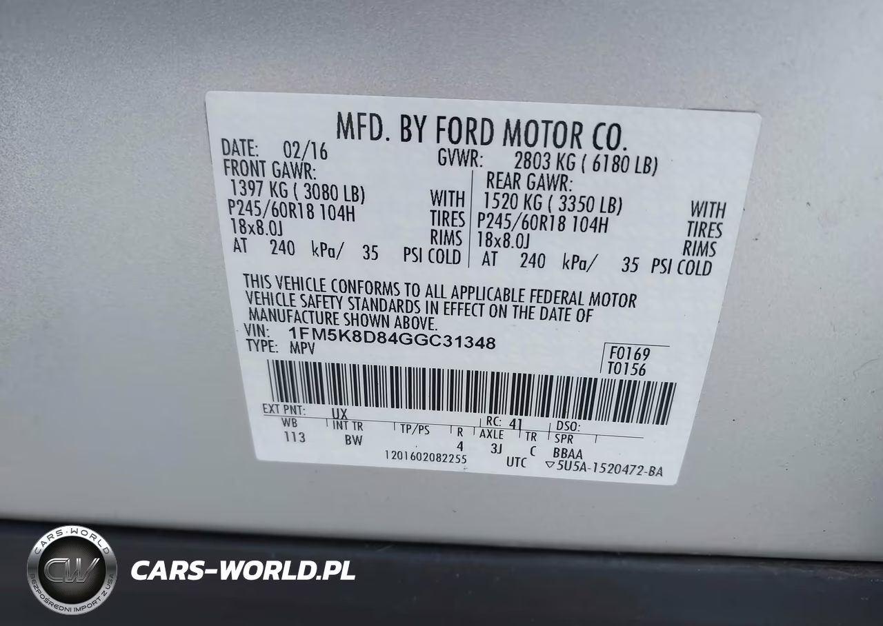 2016 Ford Explorer Xlt VIN:1FM5K8D84GGC31348 - 9