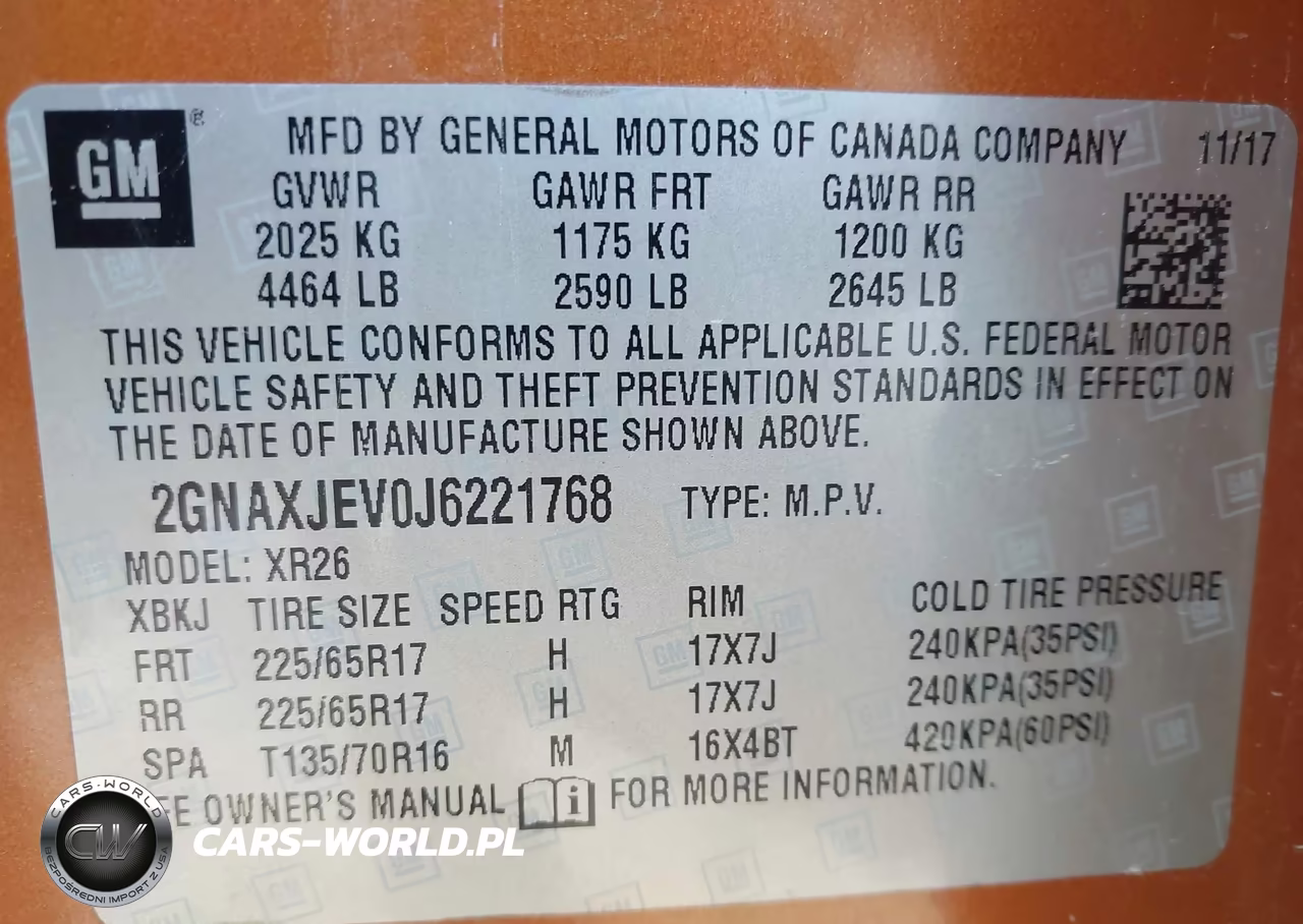 2018 Chevrolet Equinox Lt VIN:2GNAXJEV0J6221768 - 9