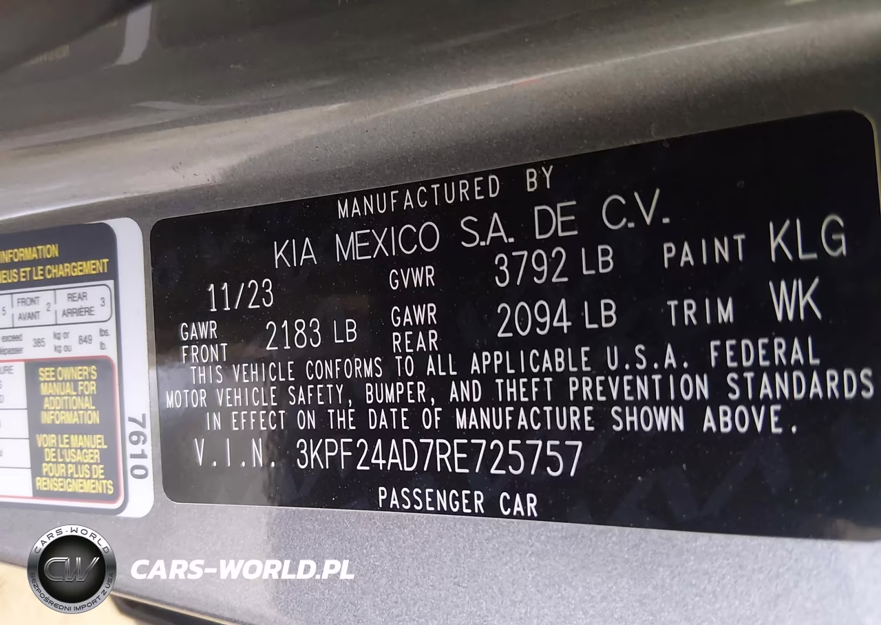 2024 Kia Forte Lxs VIN:3KPF24AD7RE725757 - 9