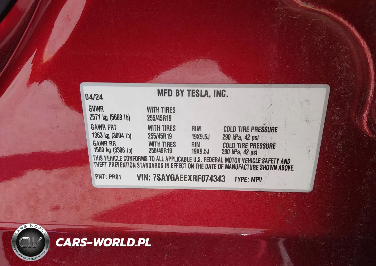 2024 Tesla Model Y Long Range Dual Motor All-Wheel Drive VIN:7SAYGAEEXRF074343 - 9