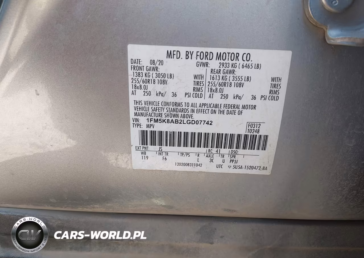 2020 Ford Police Interceptor Utility VIN:1FM5K8AB2LGD07742 - 9