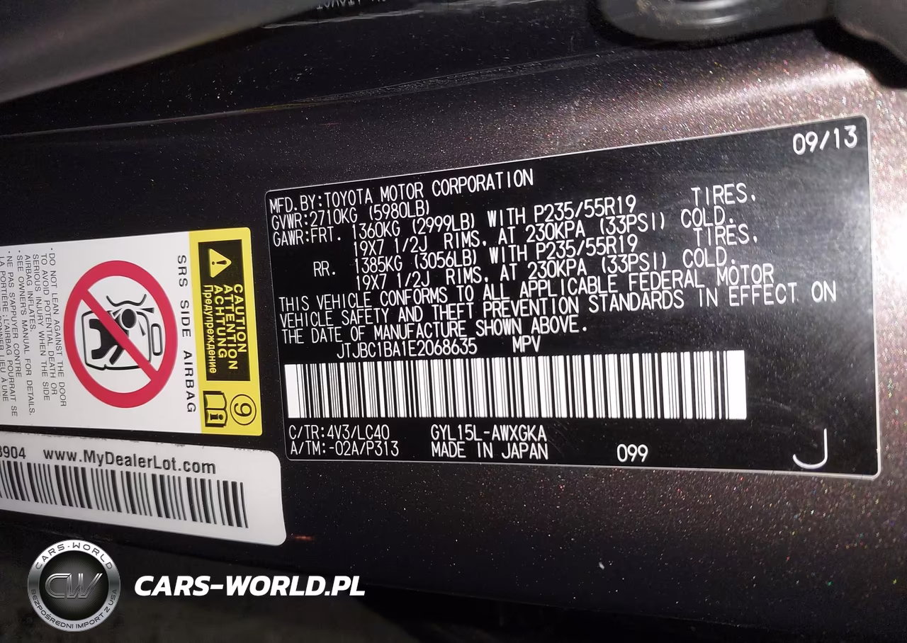 2014 Lexus Rx 450H VIN:JTJBC1BA1E2068635 - 9