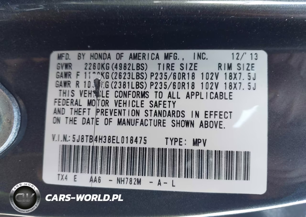 2014 Acura Rdx VIN:5J8TB4H38EL018475 - 9