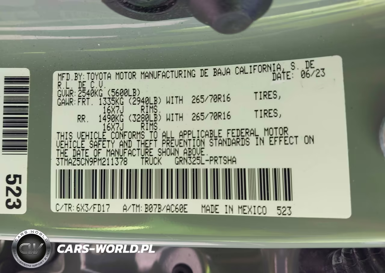 2023 Toyota Tacoma Trd Off Road VIN:3TMAZ5CN9PM211378 - 9