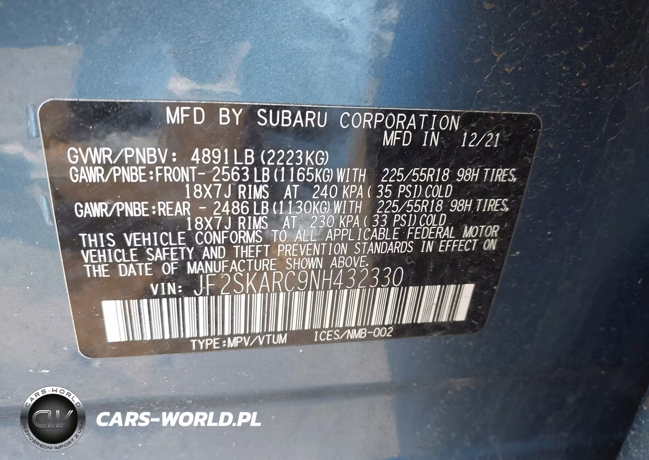 2022 Subaru Forester Touring VIN:JF2SKARC9NH432330 - 9