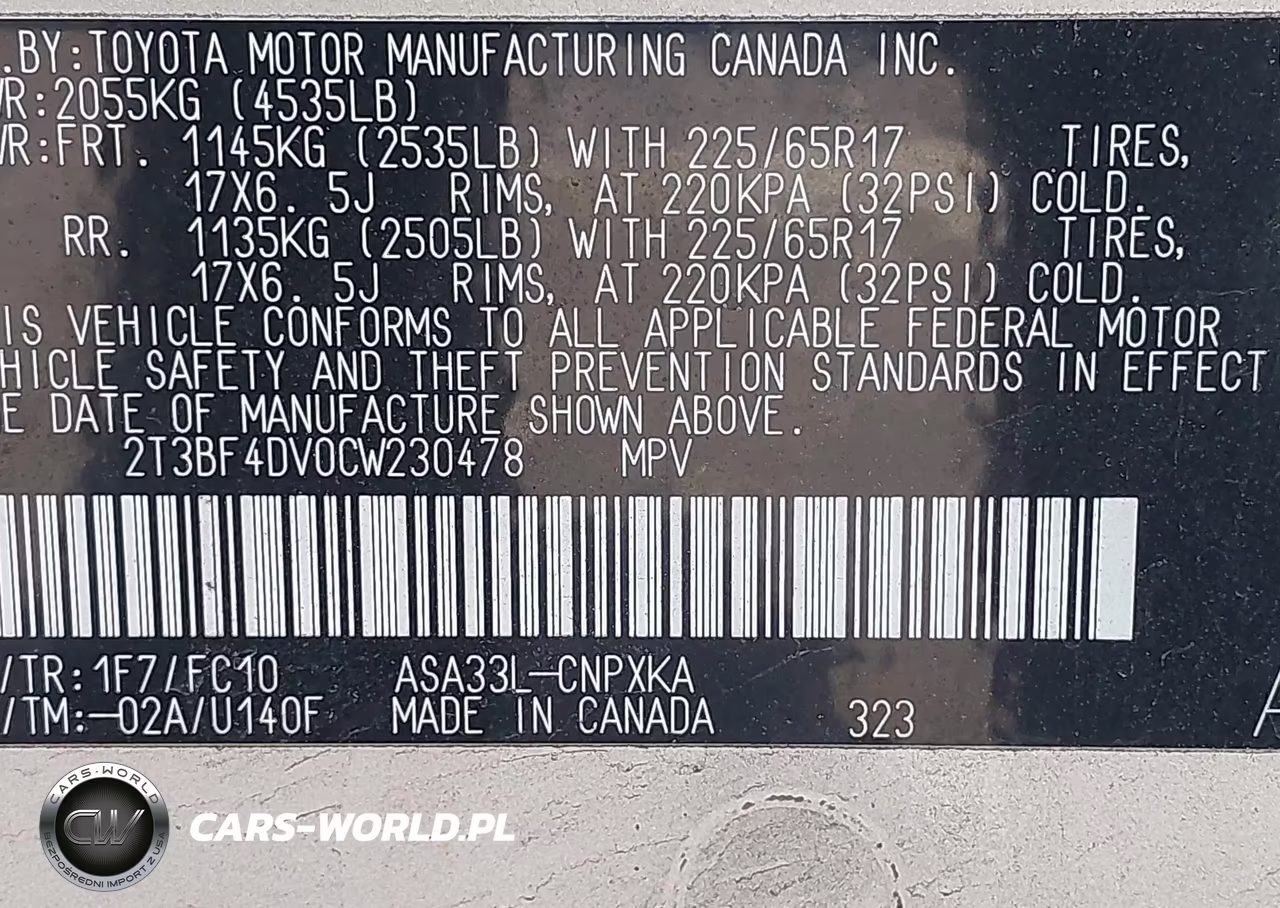 2012 Toyota Rav4 VIN:2T3BF4DV0CW230478 - 9
