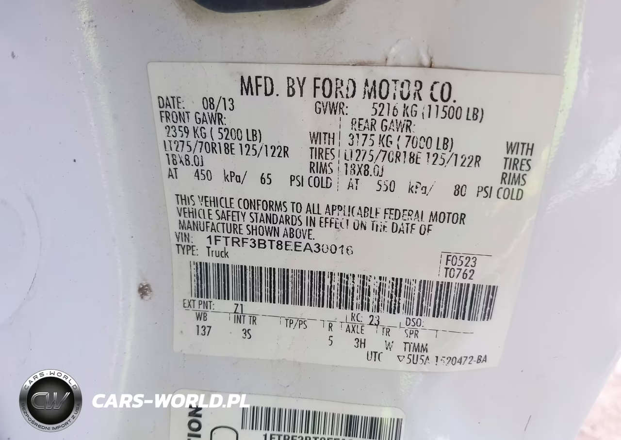 2014 Ford F-350 Xlt VIN:1FTRF3BT8EEA30016 - 9