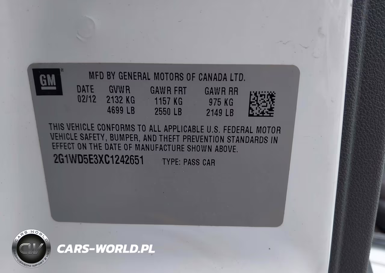 2012 Chevrolet Impala Police VIN:2G1WD5E3XC1242651 - 9