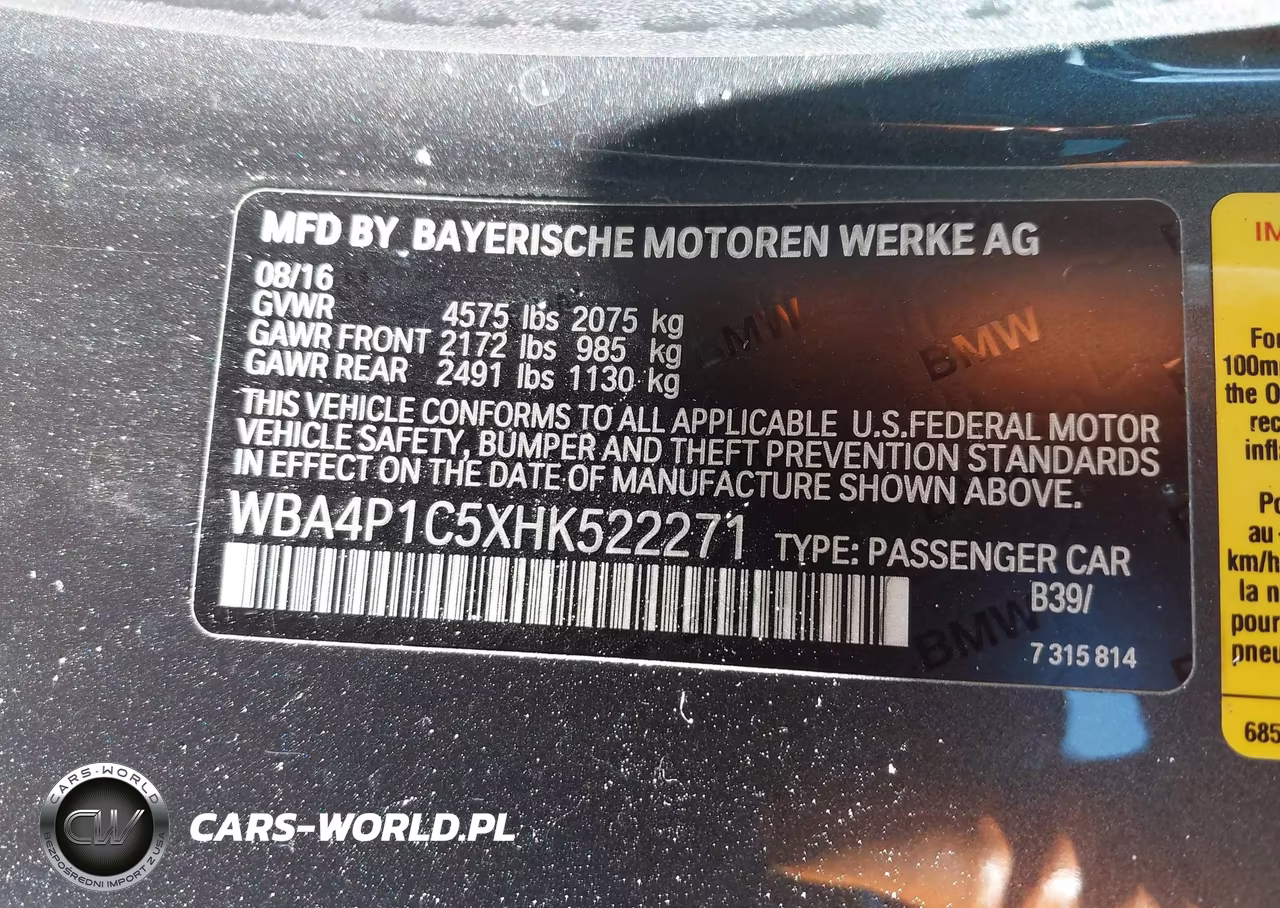 2017 BMW 440I VIN:WBA4P1C5XHK522271 - 9