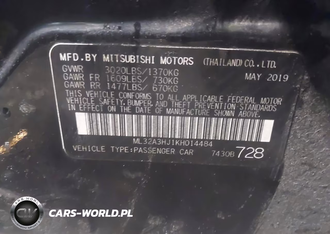 2019 Mitsubishi Mirage Es VIN:ML32A3HJ1KH014484 - 9