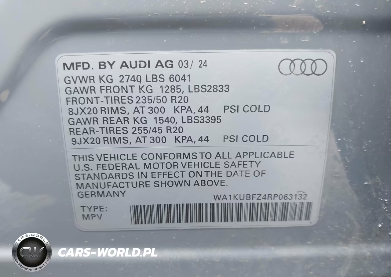 2024 Audi Q4 E-Tron Premium 55 Quattro VIN:WA1KUBFZ4RP063132 - 9