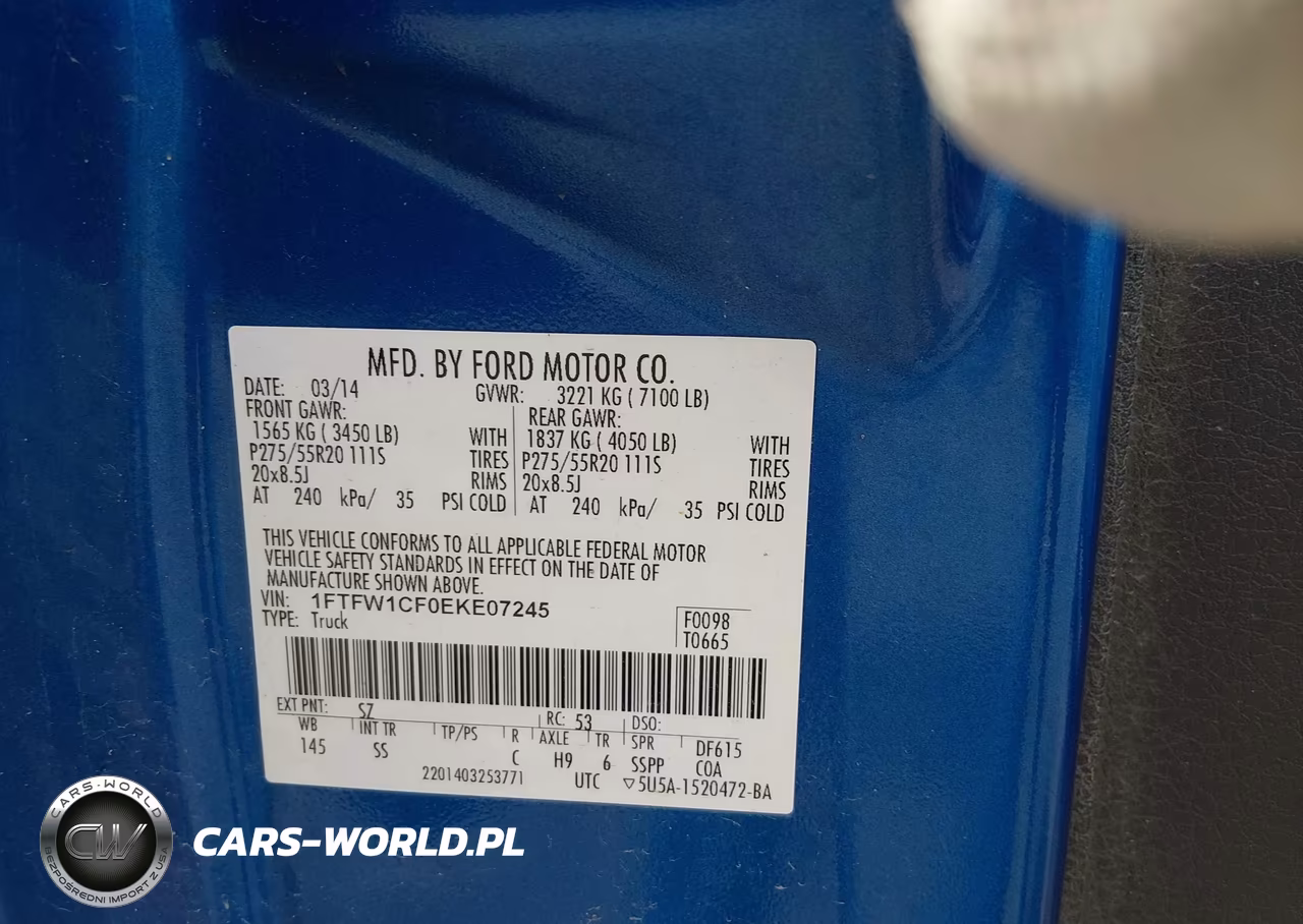 2014 Ford F-150 Stx VIN:1FTFW1CF0EKE07245 - 9