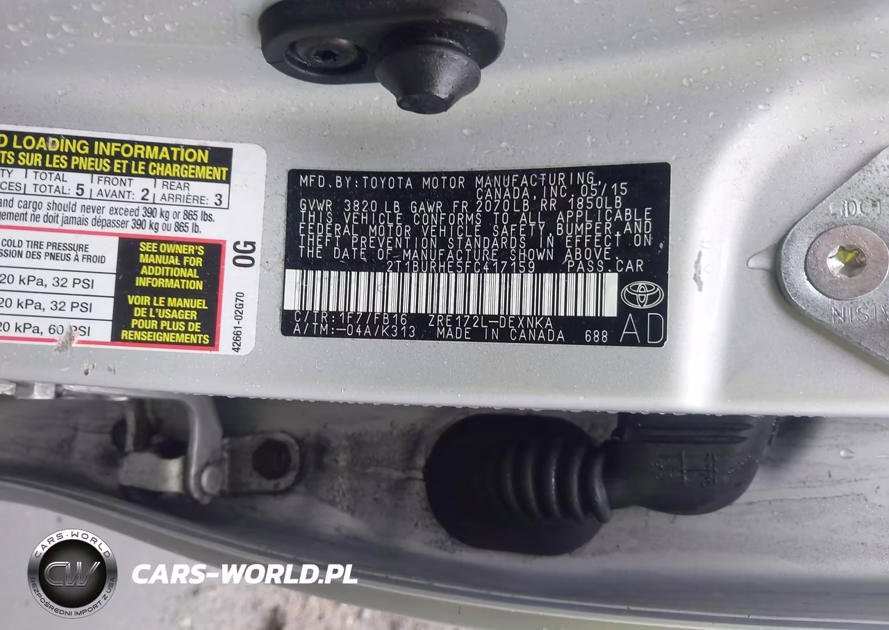 2015 Toyota Corolla Le Plus VIN:2T1BURHE5FC417159 - 9