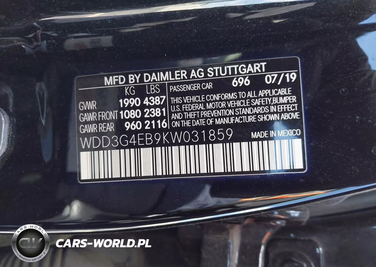 2019 Mercedes-Benz A 220 VIN:WDD3G4EB9KW031859 - 9
