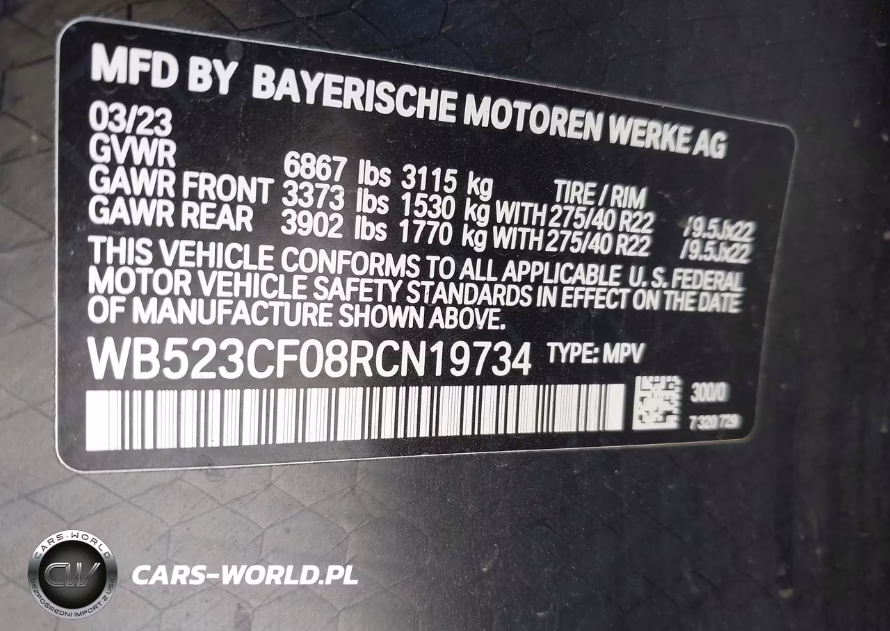 2024 BMW Ix xDrive50 VIN:WB523CF08RCN19734 - 9