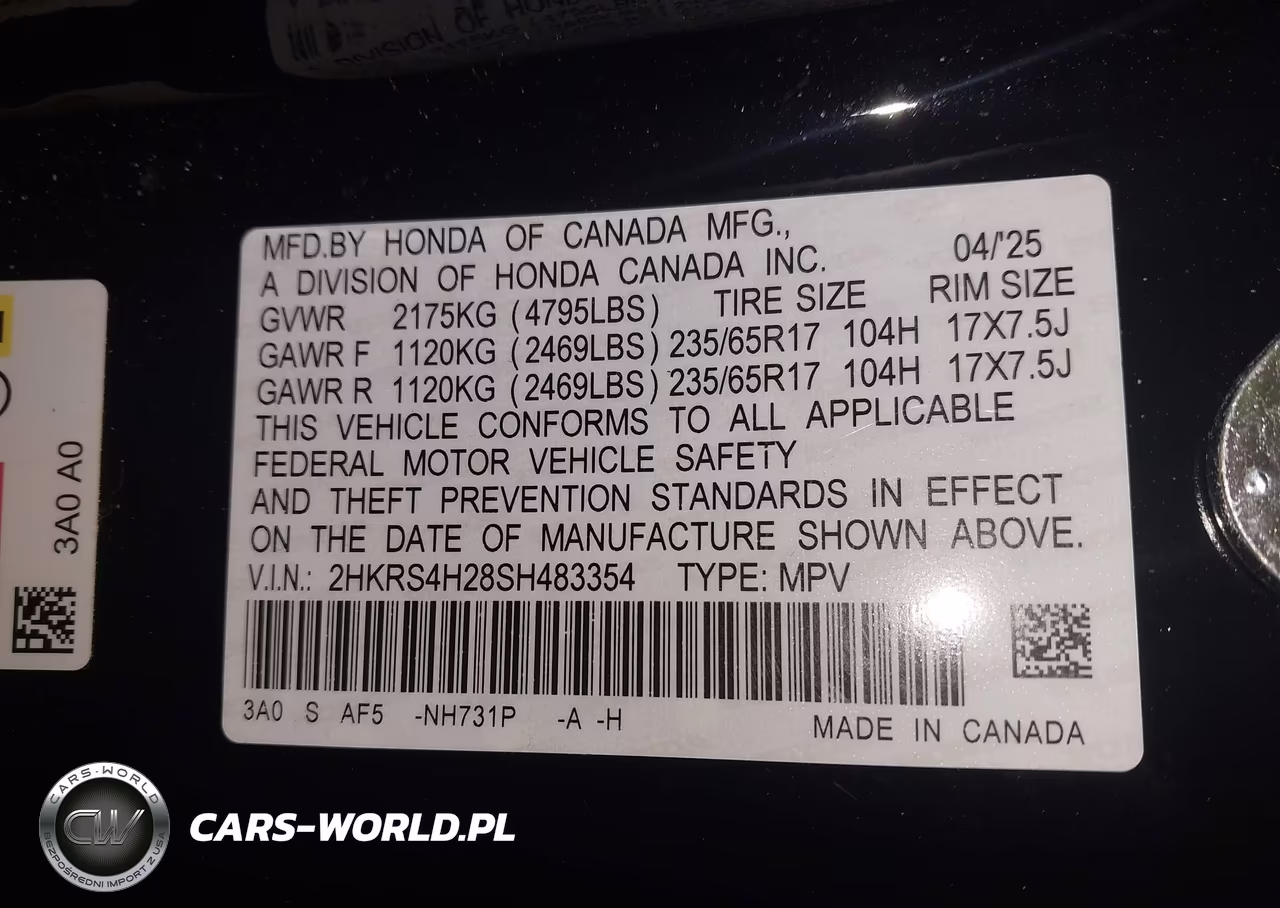 2025 Honda Cr-V Lx Awd VIN:2HKRS4H28SH483354 - 9