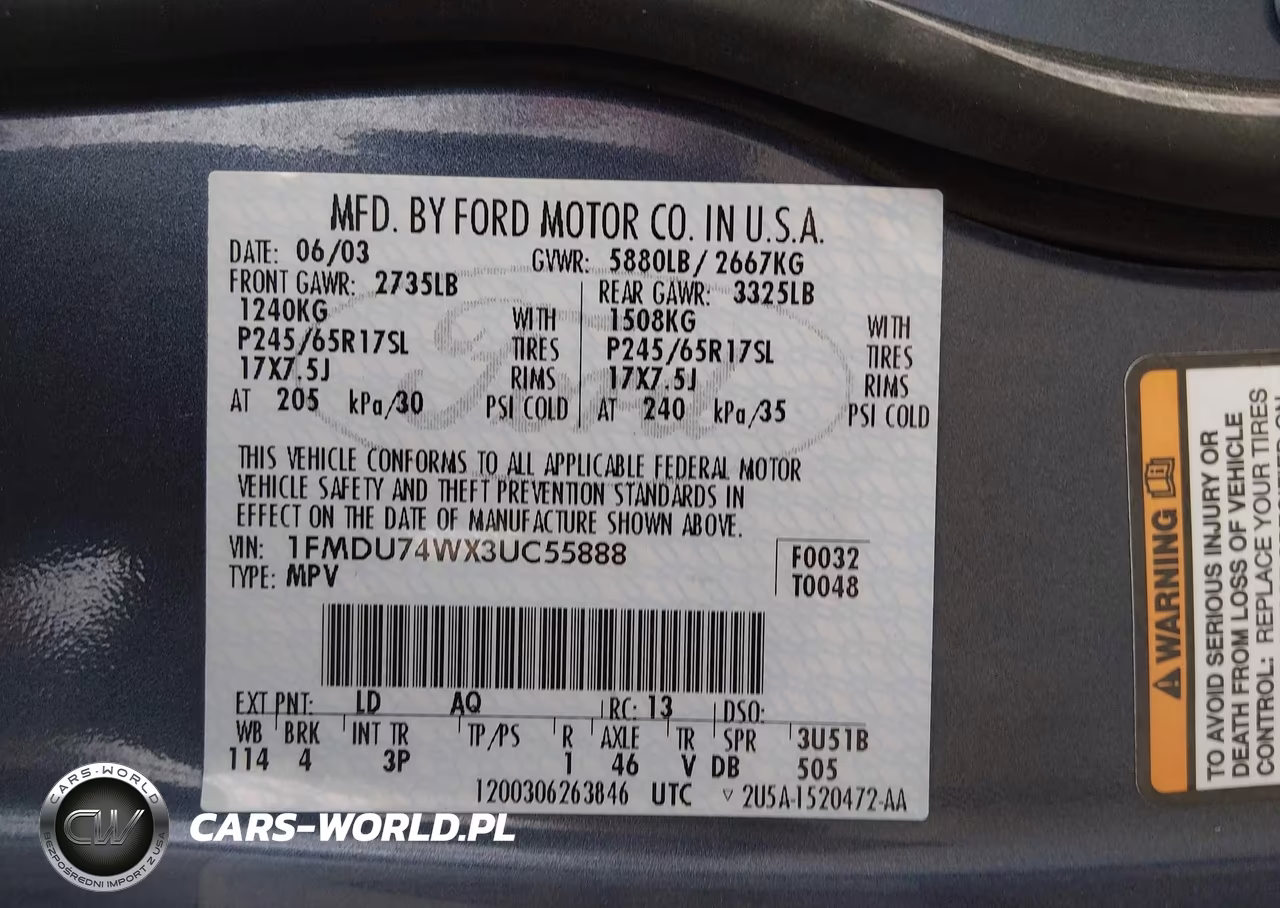 2003 Ford Explorer Eddie Bauer VIN:1FMDU74WX3UC55888 - 9