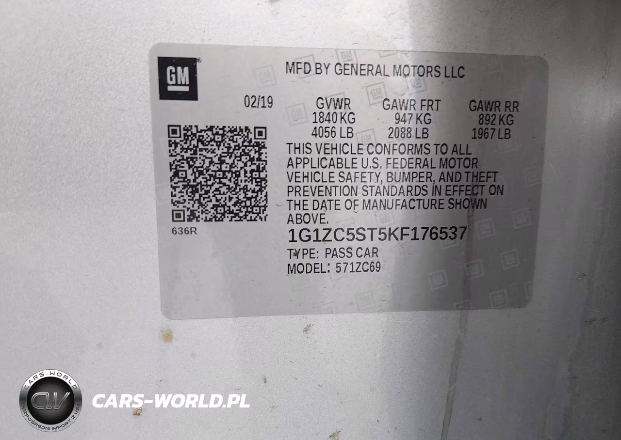 2019 Chevrolet Malibu 1Fl VIN:1G1ZC5ST5KF176537 - 9